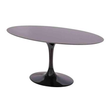 Imagem de Mesa Saarinen Oval São Gabriel 120x80cm - Base Preta
