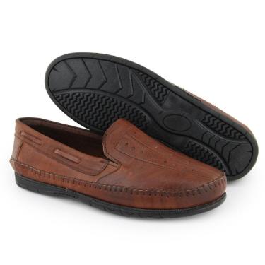 Imagem de Mocassim Masculino Couro Casual Confortável Costurado Estilo