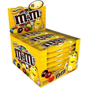 Imagem de Chocolate M&Ms Mm Amendoim Caixa Com 18 Unidades De 45G - Mars