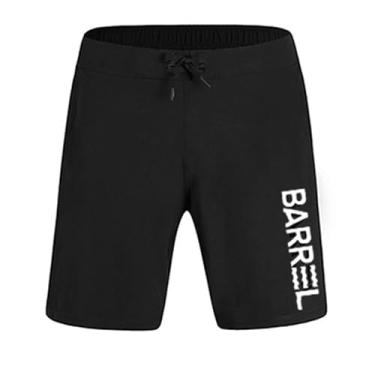 Imagem de Letuwj Conjunto Rash Guard masculino de surf, fato de banho com snorkeling de manga comprida, proteção solar, roupa de banho de secagem rápida, calções pretos M