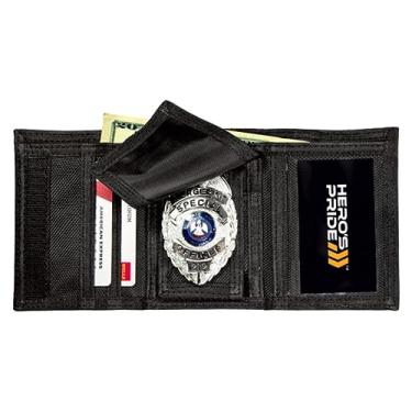 Imagem de Hero's Pride Carteira de luxo balística tripla – carteira policial com suporte para crachá – material de nylon tático – identidade versátil, dinheiro, cartão de crédito, seção removível para crachá