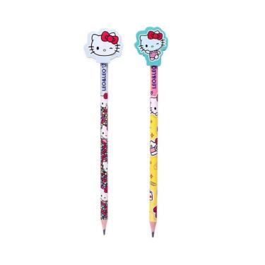 Imagem de Lápis Preto de Escrever HB Com Borracha Hello Kitty Leo&Leo