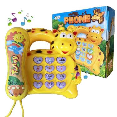 Imagem de Telefone Musica Infantil Brinquedo Educativo Animais Fazenda