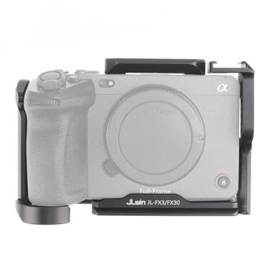 Imagem de Hersmay Gaiola de câmera FX30 com placa superior de trilho NATO para Sony FX3 FX30 ILME-FX30 Acessórios de câmera 1/10.2 cm 3/20.3 cm furo Arca Swiss