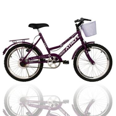 Imagem de Bicicleta Infantil Aro 20 Athor Nature Feminina C/Cesta Roxo - Athor B