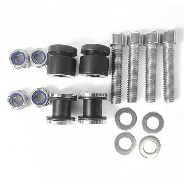 Imagem de Kits de hardware de ancoragem destacáveis de 4 pontos compatíveis com Harley Fatboy Breakout Street Bob Heritage Softail Low Rider Sport Glide 2007-2023, Sissy Bar Tour Rack Docking Points Mount Bolts