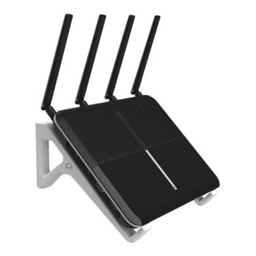 Imagem de Suporte Roteador Receptor Wi-fi Parede Universal Maior 20cm (Branco)