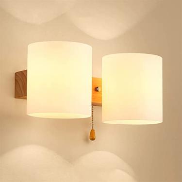 Imagem de Luminária de parede europeia Neixy- Loft industrial vintage madeira luzes de parede E27 moderno criativo abajur de vidro lâmpadas de parede personalidade minimalista japonesa lanternas montadas na