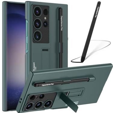 Imagem de NINKI Capa compatível com Samsung Galaxy S24 Ultra 5G com suporte e caneta S (slot), capa protetora rígida para Galaxy S24 Ultra fina, capa de telefone para Galaxy S24 Ultra com suporte para caneta S