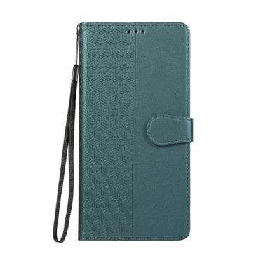Imagem de POYUFRG Capa carteira para Samsung Galaxy S24 Ultra/S24 Plus/S24, toque suave, couro PU, fecho magnético, capa flip com suporte com compartimentos para cartões, verde, S24
