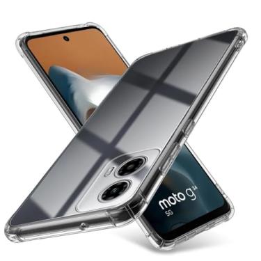 Imagem de Capa Capinha Com Bordas Anti Impacto Para Moto G34 Tela de 6,5 Polegadas (Bluepink)