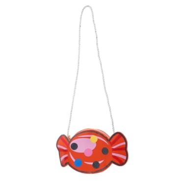 Imagem de Bolsa infantil em forma de doces Valicclud com bolsa transversal, mini bolsa de armazenamento, Balconette, Laranja, 21X11X5CM