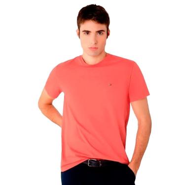 Imagem de Camiseta Tommy Hilfiger Masculina Essential Cotton Laranja Coral-Masculino