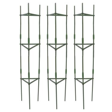 Imagem de Gaiola de Tomate, Design Ajustável, Poste Triangular de Suporte para Planta de Tomate, Estacas de Torre de Aço para Serviços Pesados, Design de Espaço Amplo, Treliça de Tomate,
