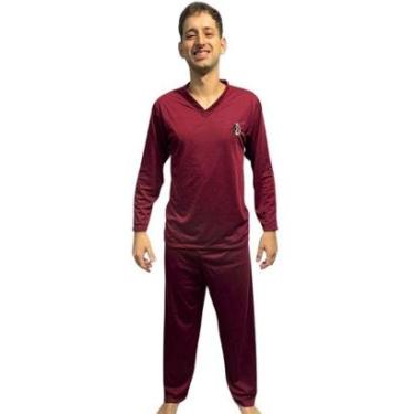 Imagem de Pijama Masculino Manga Longa Bella Fiore Calça Comprida Roupa De Dormir Linha Noite Inverno-Masculino