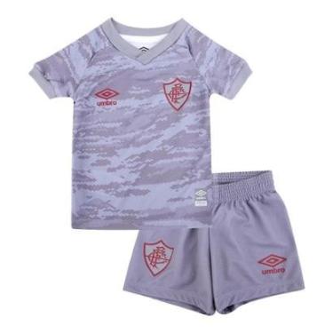 Imagem de Kit Umbro Fluminense Oficial 3 2021 Infantil-Masculino