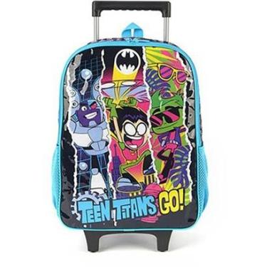 Imagem de Mochila de Rodinhas Sem Alça Teen Titans Go Luxcel Preto-Unissex