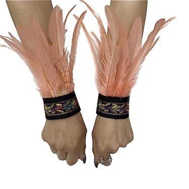 Imagem de Pulseiras de penas, 1 par de algemas de pulso de penas, pulseiras de tapa de penas, decoração de pulseira, fantasia, festa à fantasia/428