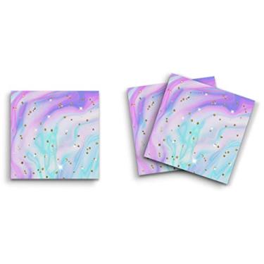 Imagem de Butler in the Home Sticky Notes Pacote com 12 blocos de 7,6 cm x 7,6 cm, 50 folhas por bloco, design de glitter de fantasia azul, blocos de notas engraçados e fofos, papel planejador de diário de