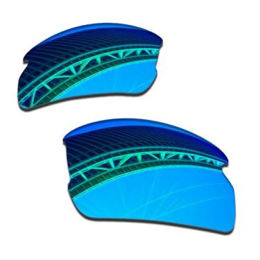 Imagem de LenzProse Lentes de reposição polarizadas de 1,5 mm para óculos de sol Oakley Flak 2.0 OO9295 59 mm, antiarranhões | Ajuste perfeito