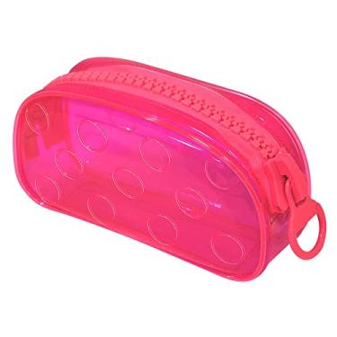 Imagem de Genérico Bolsa Escolar Bubble Estojo Escolar Grande Trator Cristal Translúcido Color Bubble (Rosa)