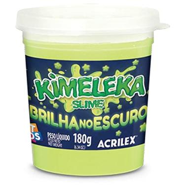 Imagem de Slime Kimeleca Glow The Dark Brilha - Display Com 6 Acrilex Multicor