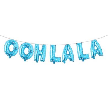 Imagem de Party Decorations Multicolor Ooh La La Balloons Shower Decor for Bridal Shower/Bachelorette/Slumber Sleepover/Spa Ladies/Girls Night Party Supplies Decorations (OOH LA LA Blue Star)