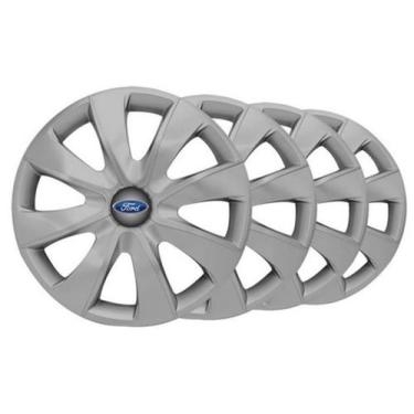 Imagem de Kit Calota Prime Aro 14 Prata Para Fiesta Ka Escort Modelo Universal -