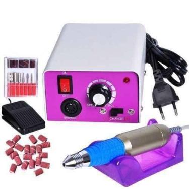 Imagem de Lixadeira De Unha Maquina Lixa Eletrica Profissional De Unhas Para Man