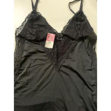 Imagem de Camisola de Renda Preto M - Rosalê