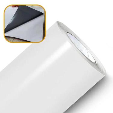 Imagem de Película Adesiva Vinil Blackout Branco Com Verso Preto Isola Luz Janel