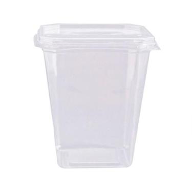 Imagem de Pote Quadrado 350Ml com Tampa 20 Unidades Freezer e Micro-ondas Prafes