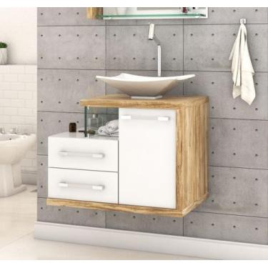 Imagem de Gabinete Armário p/Banheiro (Balcão C/cuba L38) Legno 650 - Compace, B