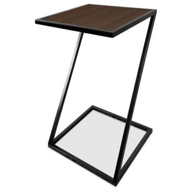 Imagem de Mesa De Canto Modelo Industrial Lateral em Z Sieger Decoração Para Sal