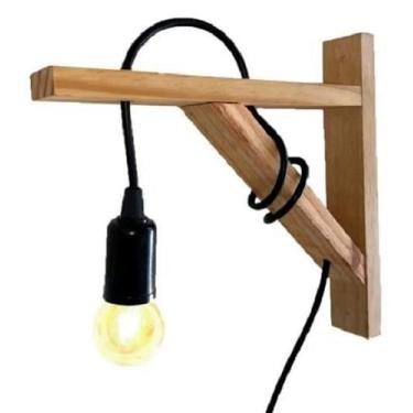 Imagem de Pendente Madeira Mão Francesa Arandela Decoração Parede - Eco.Start