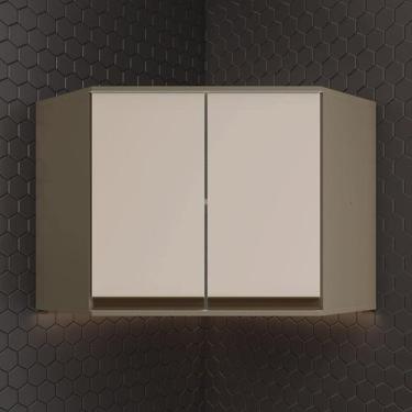 Imagem de Armário Aéreo Canto Oblíquo 2 Portas 100% MDF Aurora - Espresso Móveis