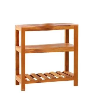 Imagem de Aparador Ilha Bancada 80 cm Madeira Demolição Natural - Móveis Brasil