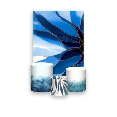 Imagem de Painel De Festa Vertical 1,50 x 2,20 + Trio De Capas Cilindro - Efeito
