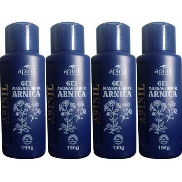 Imagem de Kit 4 Gel Massageador Arnica 190g Apinil Cosméticos
