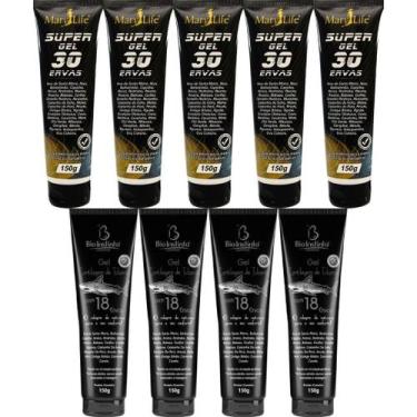 Imagem de Kit 5 Super Gel 30 Ervas 150g + 4 Gel Cartilagem de Tubarão Com 18 Erv