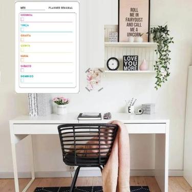 Imagem de Lousa Magnética Quadro Porta Recados Mod 1 Planner Semanal - Equipe