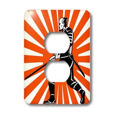 Imagem de 3dRose lsp_15904_6" Samurai Warrior 2 Plug Cover Outlet Cover