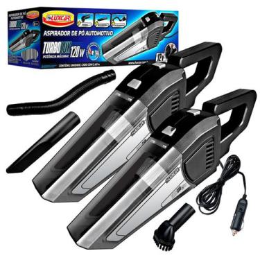 Imagem de 2x Aspirador de Pó Automotivo TurboLux 120W Potência 12V Voltagem c/ 3