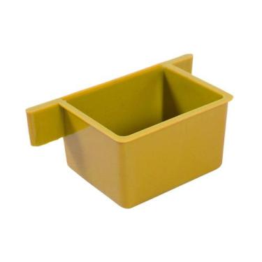Imagem de Comedouro Jel Plast Pet Piu Coxinho Lateral Amarelo para Pássaros - Je