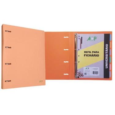 Imagem de Caderno Fichário  Argolado Pastel PP C/ Bloco + 6 Divisórias - ACP,  L