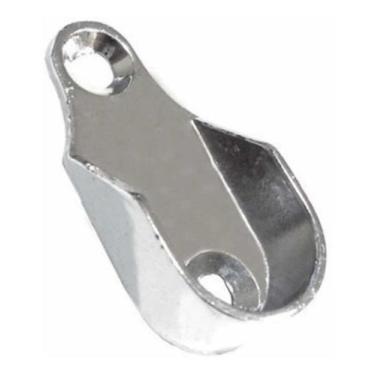 Imagem de Suporte Cabideiro Oval Para Tubo Oblongo Cromado 10 Peças - comercialo