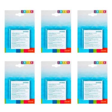 Imagem de Kit 6 Reparo adesivo Piscina colchões boias infláveis 36un - INTEX