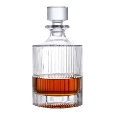 Imagem de Lily's Home Decantador de uísque de 935 g com tampa – Design resistente a vazamentos para Bourbon e Scotch, vidro inspirado em cristal – Presente de centro de mesa de bar para pais e entusiastas de