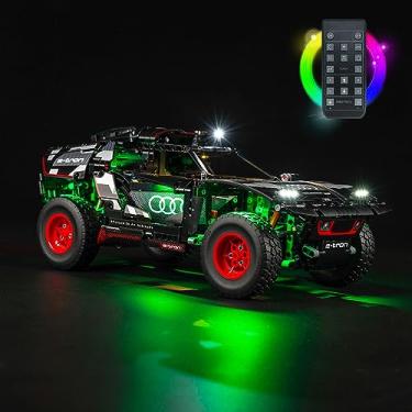 Imagem de LocoLee LED Light Kit Compatible with Lego Audi RS Q e-tron 42160, 2023 Upgraded Remote Control Creative Lighting Set Accessories Compatible with Lego 42160 Building Set (Lights Only, No Models)