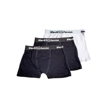 Imagem de Kit com 3 Cuecas Boxer Red Nose 320, Preto, M